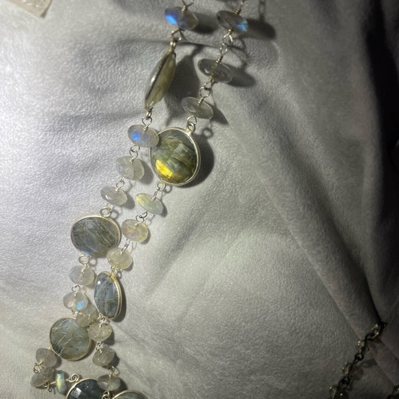 Handmade Labradorite necklace wire wrapped with sterling silver. $400 Retail - Picture 11 of 13